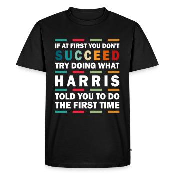 Harris Name Personalized Funny Birthday xmas - Men's Premium Organic T-Shirt - black - Front - Nico (187cm)