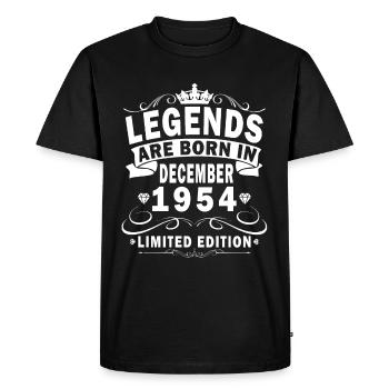 1954 Décembre 1954 Anniversaire Décembre 1954 - T-shirt Premium bio Homme - noir - Devant - Nico (187cm)