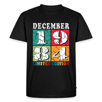 December 1984 birthday December 1984 December - Men's Premium Organic T-Shirt - black - Front - Nico (187cm)