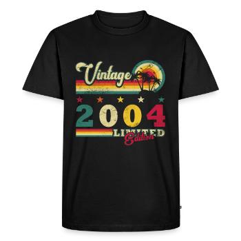 Vintage 2004 Retro 2004 Birthday Gift - Men's Premium Organic T-Shirt - black - Front - Nico (187cm)