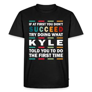 Kyle Name Gift Saying Funny - Men's Premium Organic T-Shirt - black - Front - Nico (187cm)