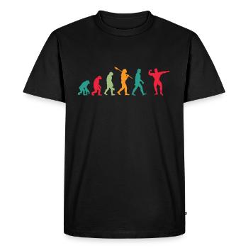 Fitness Evolution - Men's Premium Organic T-Shirt - black - Front - Nico (187cm)