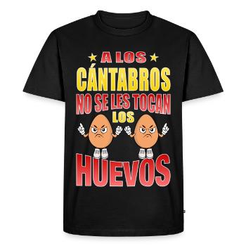 Cantabrians don't touch their eggs - Men's Premium Organic T-Shirt - black - Front - Nico (187cm)