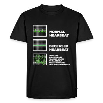 Student Studium Herzschlag schule - Männer Premium Bio T-Shirt - Schwarz - Vorne - Nico (187cm)