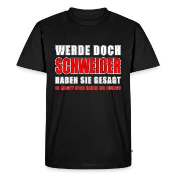 Schweißen Schweißer Spruch Schweissen Geschenk - Männer Premium Bio T-Shirt - Schwarz - Vorne - Nico (187cm)