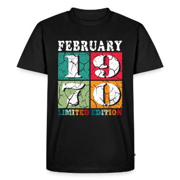 February 1970| February 1970 Jubilee 1970 - Men's Premium Organic T-Shirt - black - Front - Nico (187cm)
