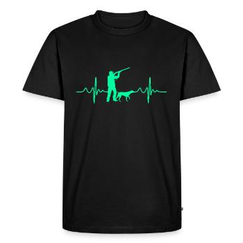 Chasse Rythme cardiaque Hunter ECG Chasse Fréquence d’impulsion - T-shirt Premium bio Homme - noir - Devant - Nico (187cm)