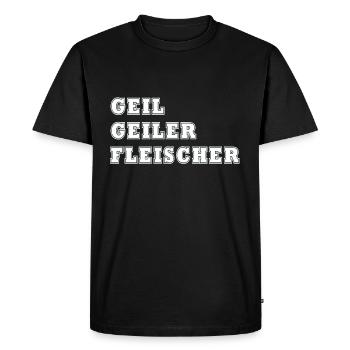 Bouchers, bouchers, bouchers, bouchers - T-shirt Premium bio Homme - noir - Devant - Nico (187cm)