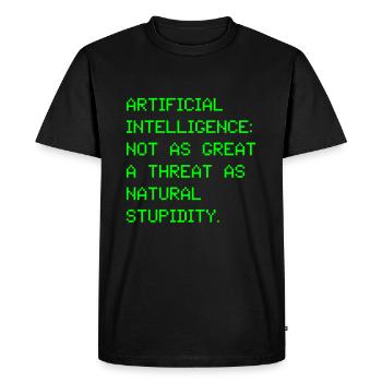 Intelligence artificielle intelligence artificielle - T-shirt Premium bio Homme - noir - Devant - Nico (187cm)