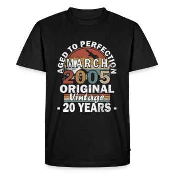 March 2005 - Birthday Gift March 2005 March - Men's Premium Organic T-Shirt - black - Front - Nico (187cm)