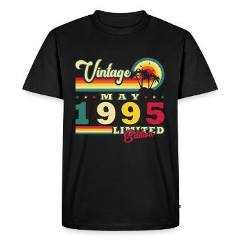 Mai 1995 Cadeau d’anniversaire 1995 Mai - 1995 Mai - T-shirt Premium bio Homme - noir - Devant - Nico (187cm)