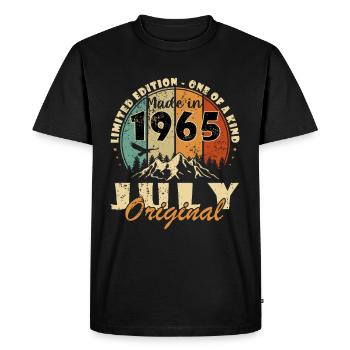 July 1965 July 1965 birthday july 1965 - Men's Premium Organic T-Shirt - black - Front - Nico (187cm)