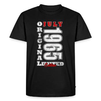 July 1965 | Birthday 1965 Vintage July 1965 - Men's Premium Organic T-Shirt - black - Front - Nico (187cm)