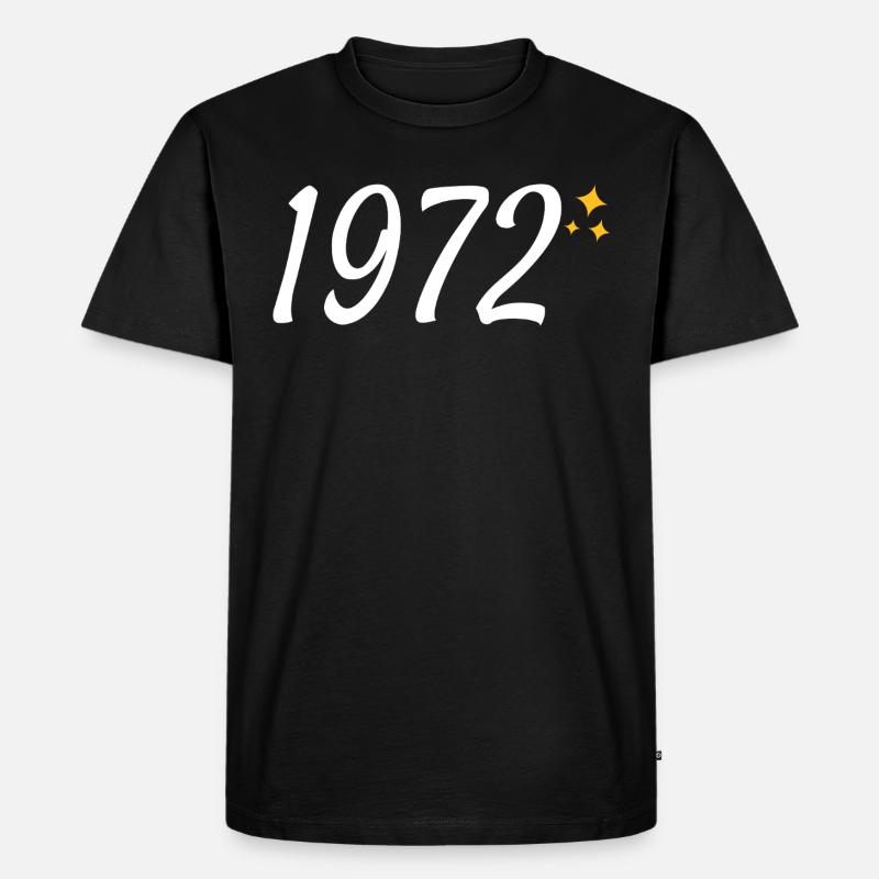 1972 - Männer Premium Bio T-Shirt - Schwarz
