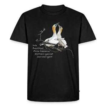 gannet - Men's Premium Organic T-Shirt - black - Front - Nico (187cm)