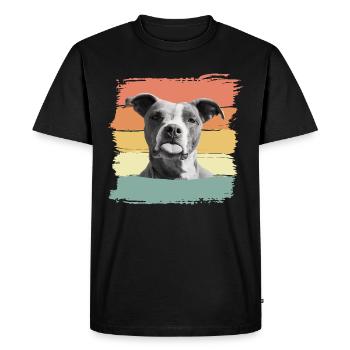 Funny dog sticks out tongue To all my haters - Men's Premium Organic T-Shirt - black - Front - Nico (187cm)