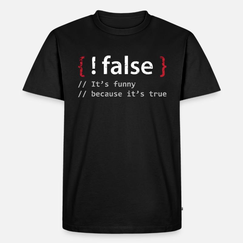 Coder PC Programmierer - Männer Premium Bio T-Shirt - Schwarz