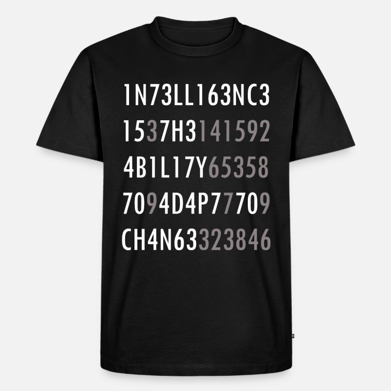 Intelligence-Citation de science intelligence nerd - T-shirt Premium bio Homme - noir