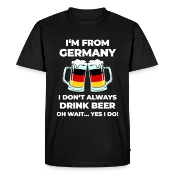 Dicton de bière allemande pour les Allemands en vacances - T-shirt Premium bio Homme - noir - Devant - Nico (187cm)