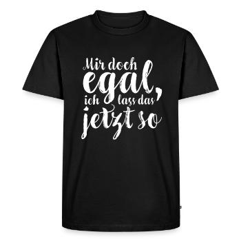 Je m'en fiche, je vais le laisser comme ça maintenant - T-shirt Premium bio Homme - noir - Devant - Nico (187cm)