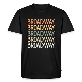 Retro BROADWAY | T-shirt de théâtre musical - T-shirt Premium bio Homme - noir - Devant - Nico (187cm)