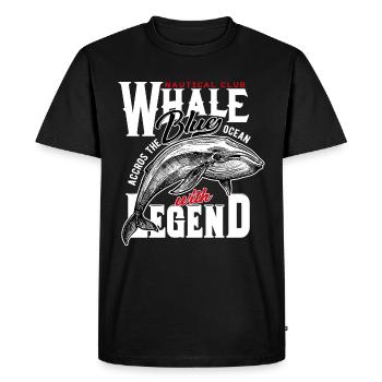 Whale the king of the seas - Men's Premium Organic T-Shirt - black - Front - Nico (187cm)