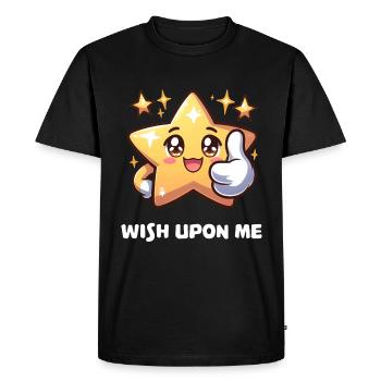 Vœu sur moi - T-shirt Premium bio Homme - noir - Devant - Nico (187cm)
