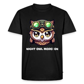 Mode Night Owl : sur Owl Design - T-shirt Premium bio Homme - noir - Devant - Nico (187cm)