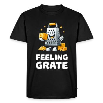 Feeling Burrs Râpe à fromage - T-shirt Premium bio Homme - noir - Devant - Nico (187cm)