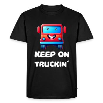 Keep on Truckin’ Cute Truck - Men's Premium Organic T-Shirt - black - Front - Nico (187cm)