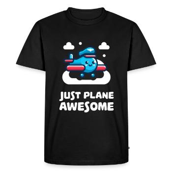 Juste avion génial mignon avion - T-shirt Premium bio Homme - noir - Devant - Nico (187cm)