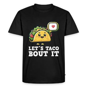 Let’s Taco Bout It Cute Taco - Men's Premium Organic T-Shirt - black - Front - Nico (187cm)