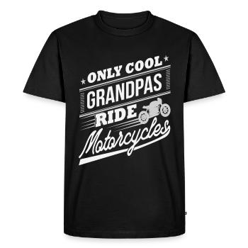 Cadeau d'anniversaire drôle motocycliste motard - T-shirt Premium bio Homme - noir - Devant - Nico (187cm)