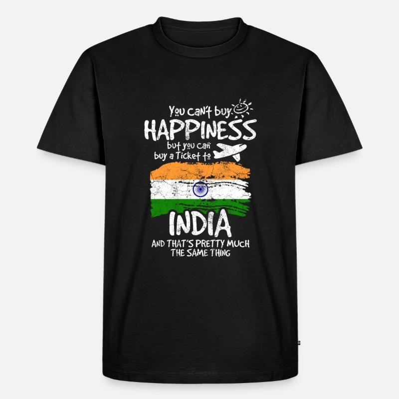 Indien - Männer Premium Bio T-Shirt - Schwarz