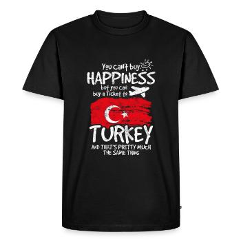 Turquie - T-shirt Premium bio Homme - noir - Devant - Nico (187cm)