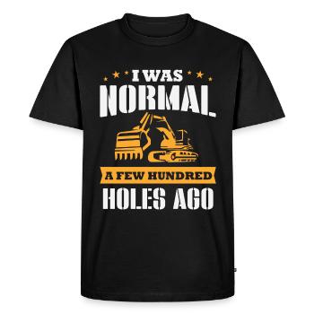 pelleteuse - T-shirt Premium bio Homme - noir - Devant - Nico (187cm)