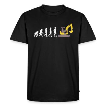 pelleteuse - T-shirt Premium bio Homme - noir - Devant - Nico (187cm)