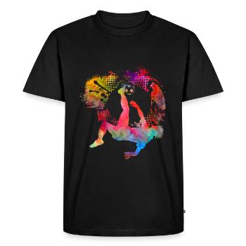 Football football jouer joueur de football cadeau - T-shirt Premium bio Homme - noir - Devant - Nico (187cm)