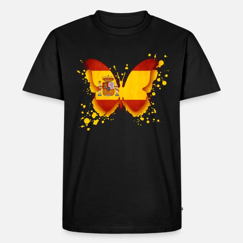 Spanien Flagge Geschenk Spanisch - Männer Premium Bio T-Shirt - Schwarz