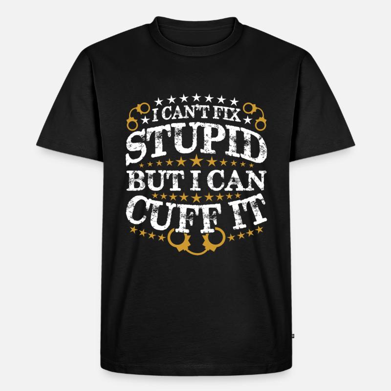Polizei - Männer Premium Bio T-Shirt - Schwarz