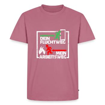 fire Department - Men's Premium Organic T-Shirt - mauve - Front - Nico (187cm)