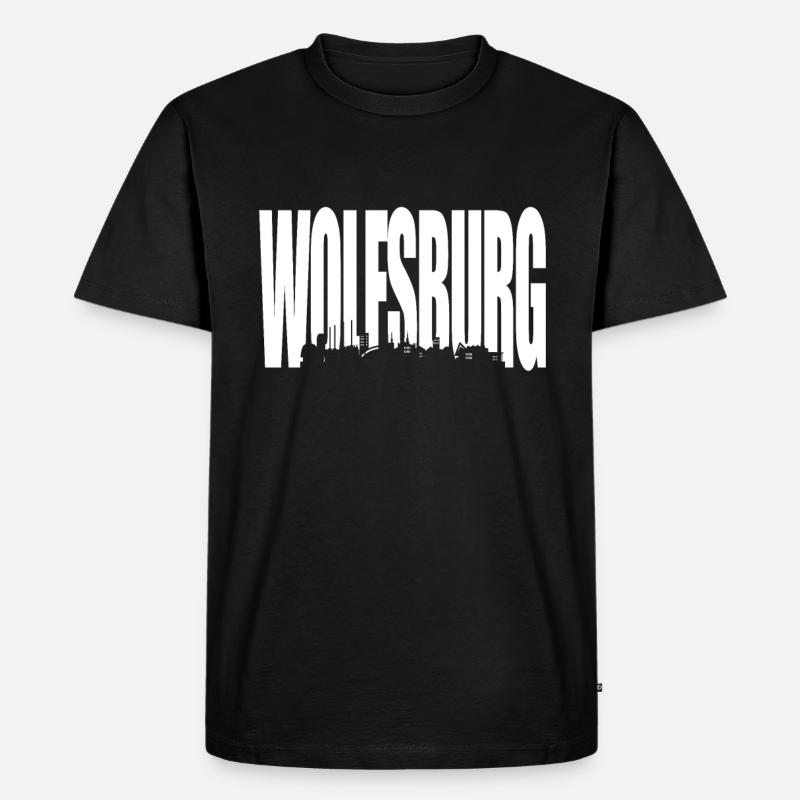 Wolfsburg - Männer Premium Bio T-Shirt - Schwarz