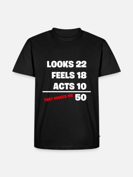 50th birthday - Men's Premium Organic T-Shirt - black