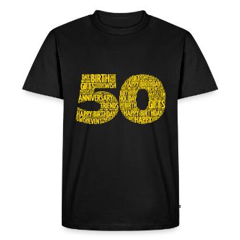 50th birthday - Men's Premium Organic T-Shirt - black - Front - Nico (187cm)