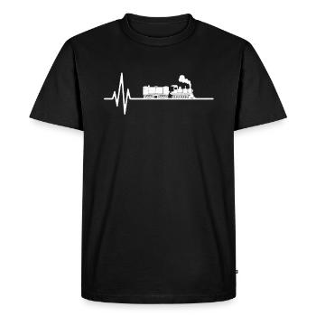 Train trains train modèle - T-shirt Premium bio Homme - noir - Devant - Nico (187cm)