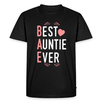 aunt - Men's Premium Organic T-Shirt - black - Front - Nico (187cm)