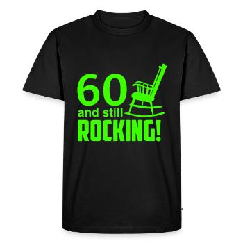 60th birthday - Men's Premium Organic T-Shirt - black - Front - Nico (187cm)