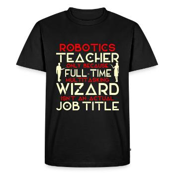 professeur - T-shirt Premium bio Homme - noir - Devant - Nico (187cm)