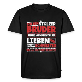 Sœur - T-shirt Premium bio Homme - noir - Devant - Nico (187cm)