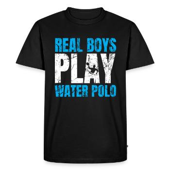 water polo - T-shirt Premium bio Homme - noir - Devant - Nico (187cm)